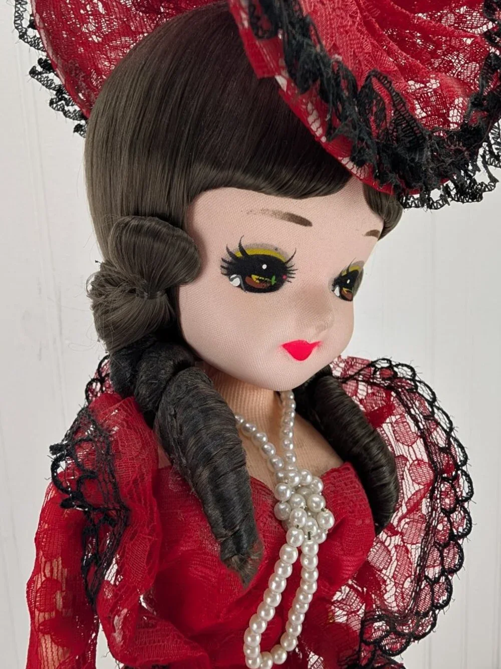 Vintage Bradley Big Eye Fabric Doll 21